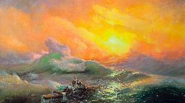 Автор: Иван Айвазовский. Посвятил жизнь изображению моря. Создал около 6000 Картин. «Девятый вал» включена в книгу «100 великих картин».