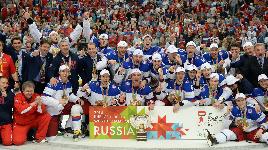 78-й чемпионат мира в 2014 г. Место проведения: Минск, Белоруссия. Чемпионом мира в 5ый раз в своей истории стала сборная России.