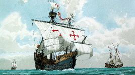 Флагманский корабль, на котором Христофор Колумб в 1492 году открыл Америку.