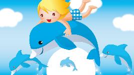 Дельфины очень умные животные, а характер у них веселый и дружелюбный. Она даже способные спасти человека, если он попал в беду в море.