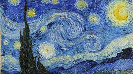 Автор: Винсент ван Гог. Картина была написана по памяти, когда художник находился в лечебнице Сен-Реми, с терзаемыми его приступами безумия.